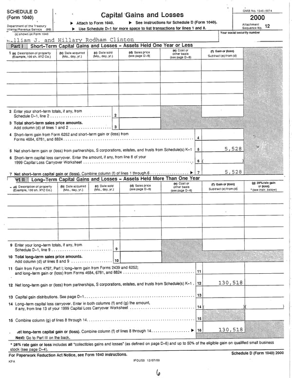 2000 U.S. Individual Income Tax Return - Page 6