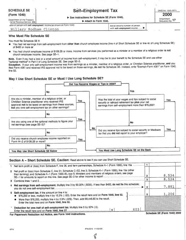 2000 U.S. Individual Income Tax Return - Page 8