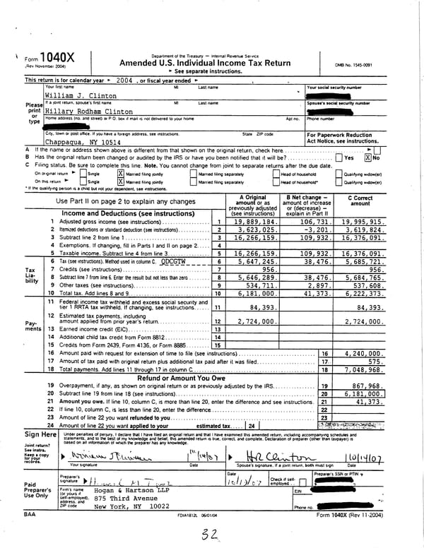 2004 U.S. Individual Income Tax Return - Page 32