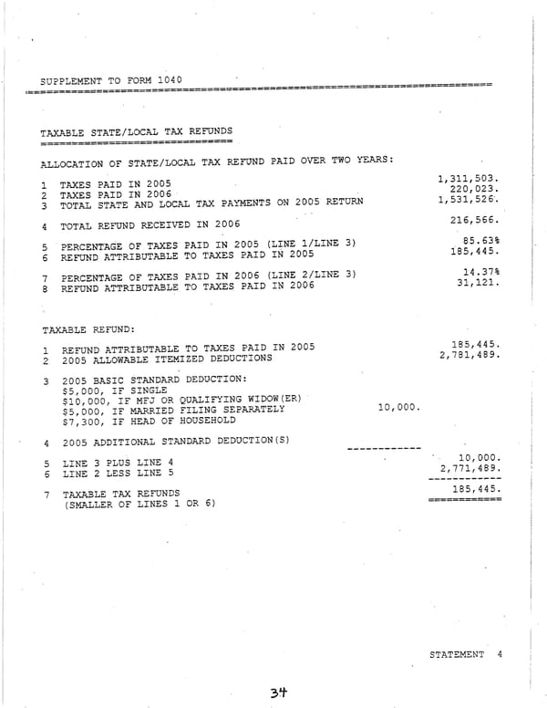 2006 U.S. Individual Income Tax Return - Page 34