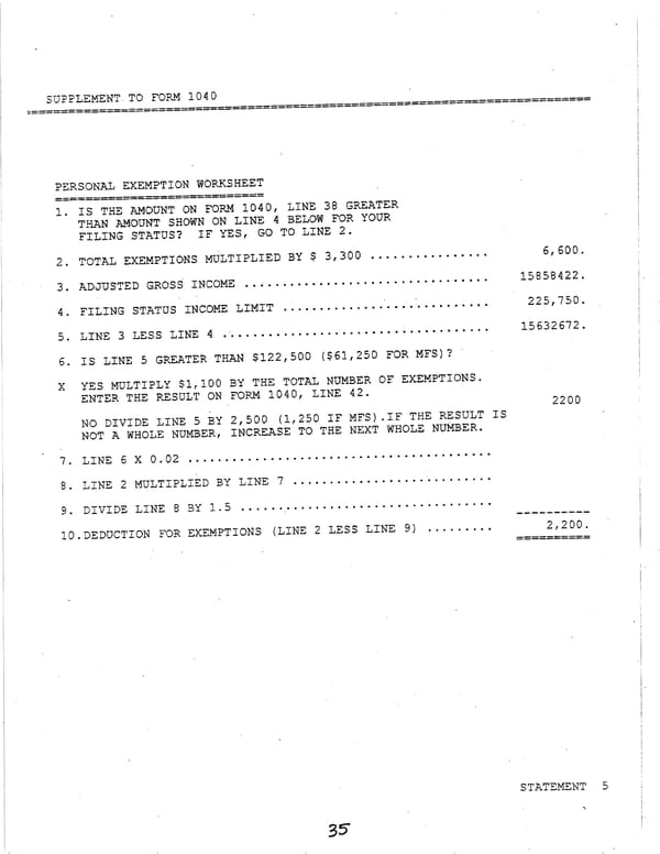 2006 U.S. Individual Income Tax Return - Page 35