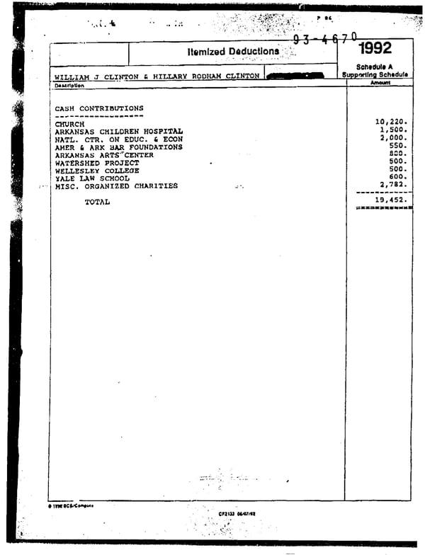 1992 U.S. Individual Income Tax Return (B_Clinton_1992) - Page 5