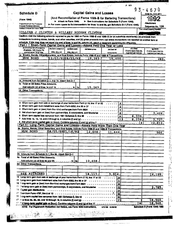 1992 U.S. Individual Income Tax Return (B_Clinton_1992) - Page 8