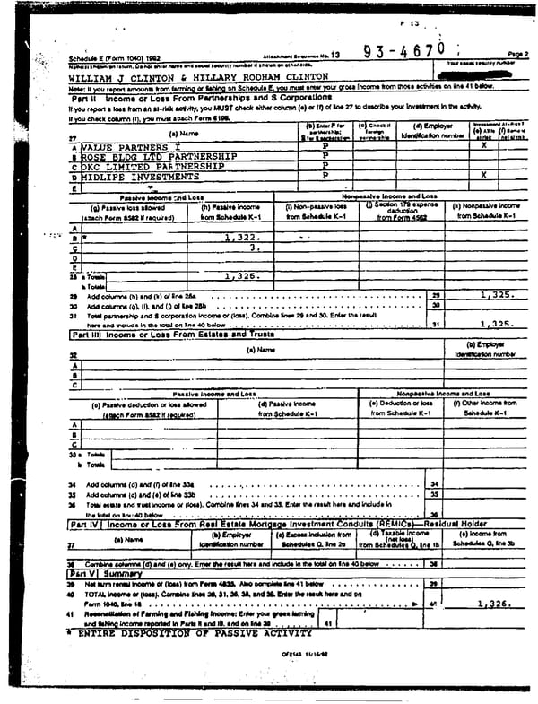 1992 U.S. Individual Income Tax Return (B_Clinton_1992) - Page 12