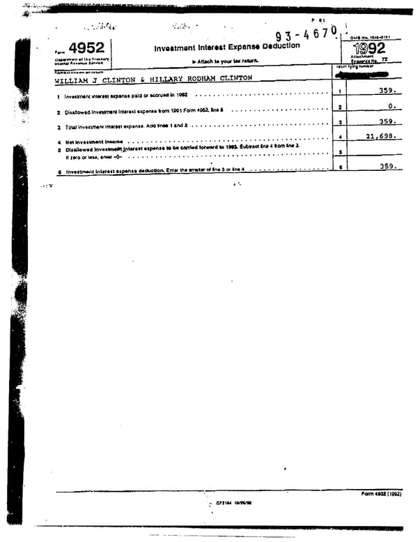 1992 U.S. Individual Income Tax Return (B_Clinton_1992) - Page 14