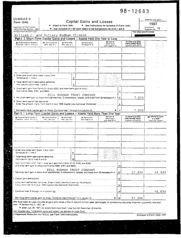 1997 U.S. Individual Income Tax Return (B_Clinton_1997) - Page 7