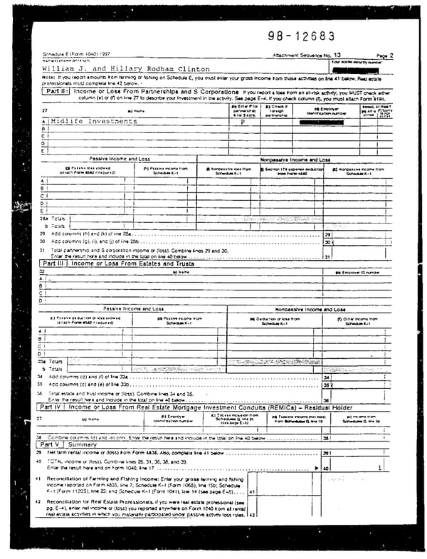 1997 U.S. Individual Income Tax Return (B_Clinton_1997) - Page 10