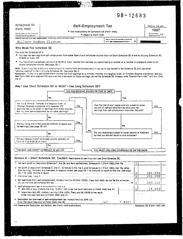 1997 U.S. Individual Income Tax Return (B_Clinton_1997) - Page 11