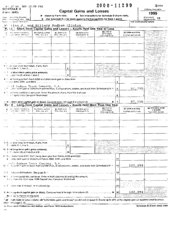 1999 U.S. Individual Income Tax Return (B_Clinton_1999) - Page 7