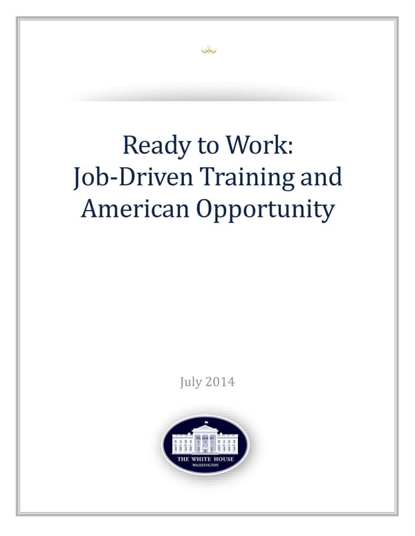 Biden Ready to Work White Paper 7/22/14 - Page 1