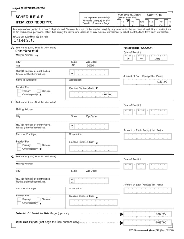 Chafee July Quarterly 2015 - Page 17