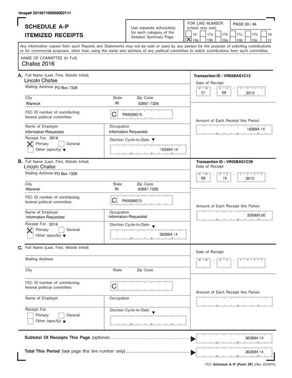 Chafee July Quarterly 2015 - Page 30