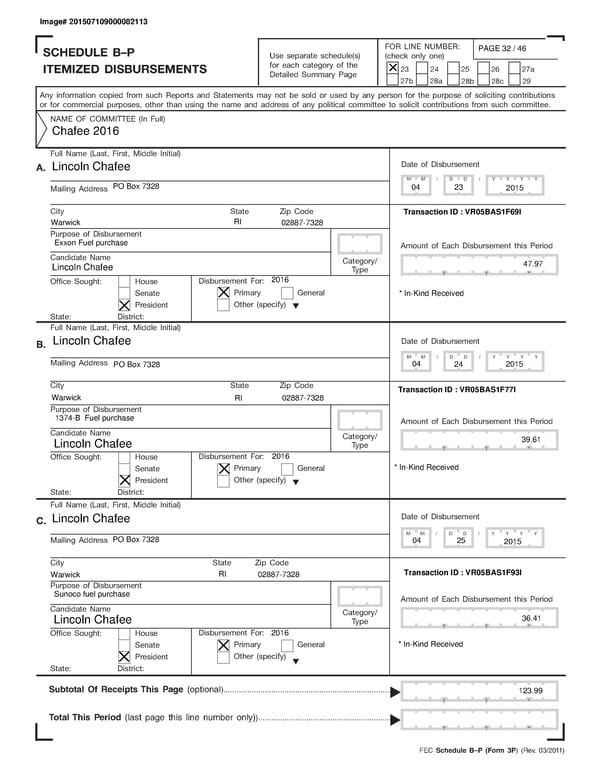 Chafee July Quarterly 2015 - Page 32