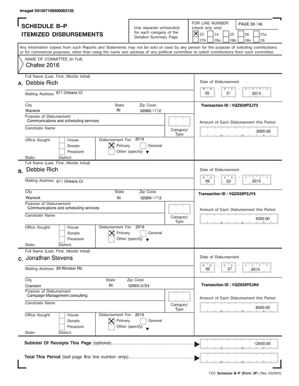 Chafee July Quarterly 2015 - Page 39