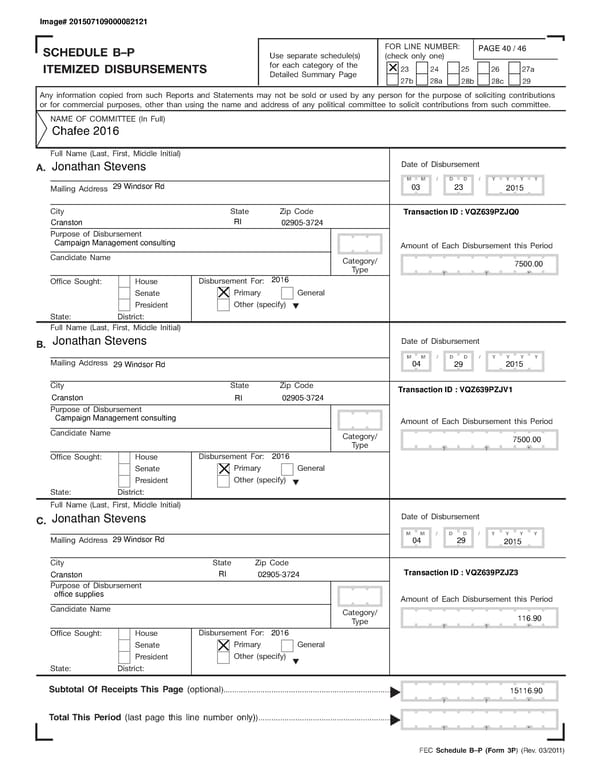 Chafee July Quarterly 2015 - Page 40