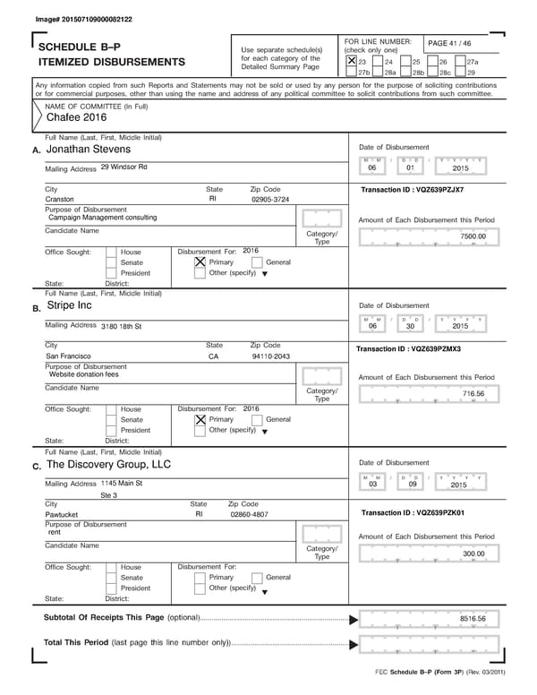 Chafee July Quarterly 2015 - Page 41