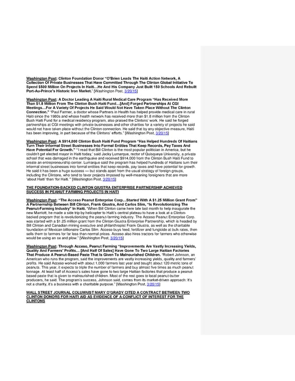Clinton Foundation Vulnerabilities Master Doc FINAL - Page 37