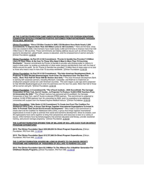 Clinton Foundation Vulnerabilities Master Doc FINAL - Page 40