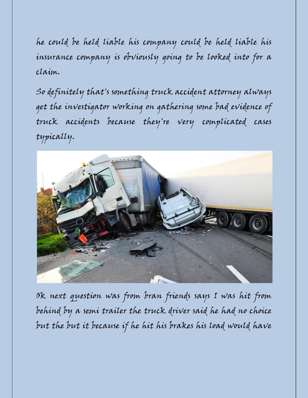 Los Angeles Truck accident attorney answers legal questions - Page 3