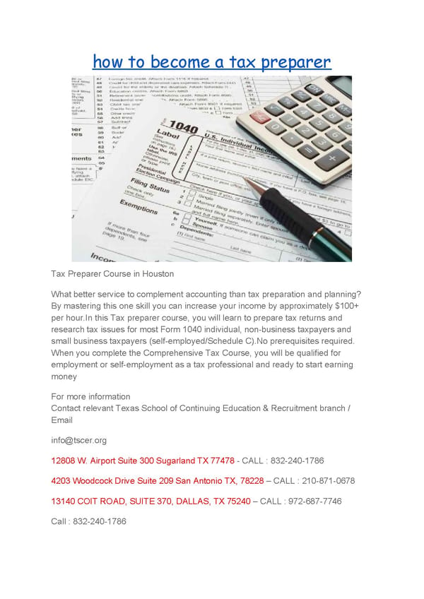 how to become a tax preparer - Page 1