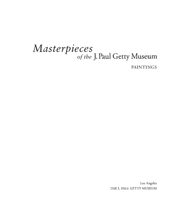 Masterpieces of the Getty Museum: Paintings - Page 4