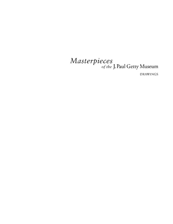 Masterpieces of the Getty Museum: Drawings - Page 2