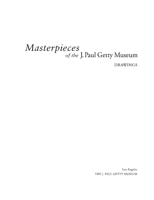 Masterpieces of the Getty Museum: Drawings - Page 4