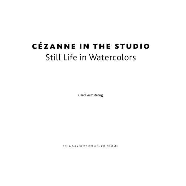 Cézanne in the Studio: Still Life in Watercolors - Page 6