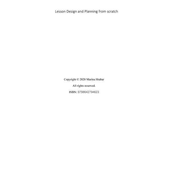 Try before buy. Lesson Design and Planning from scratch.: A self-study reference and practice book. - Page 2