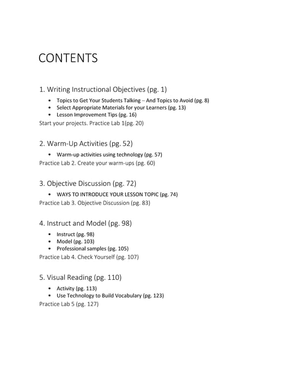 Try before buy. Lesson Design and Planning from scratch.: A self-study reference and practice book. - Page 4