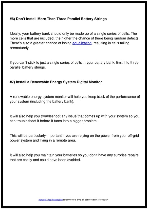 7 Ways To Prolong The Life Of Deep Cycle Lead-Acid Batteries - Page 7