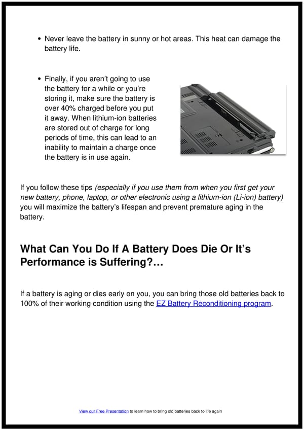 Prolong The Life Of Lithium-ion, Laptop, and Cell Phone Batteries - Page 4