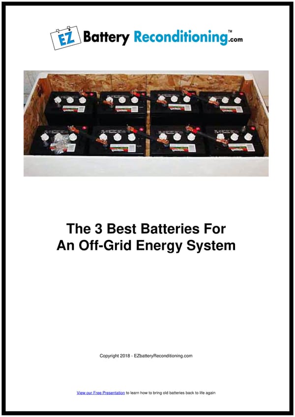 The 3 Best Batteries For An Off-Grid Energy System - Page 1