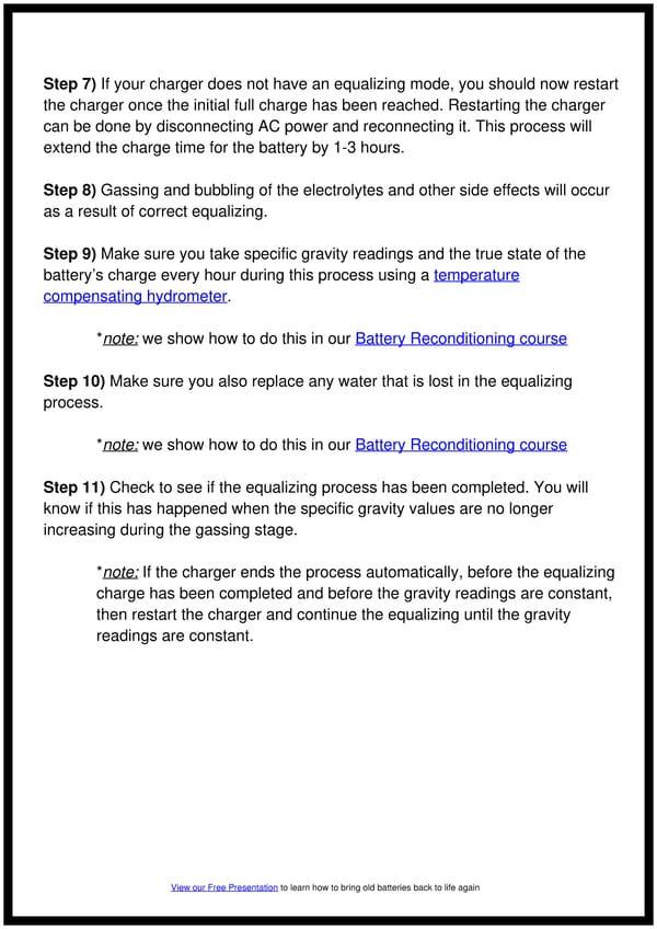 What Is An Equalizing Charge, Why Is It Needed, And How to Apply One To a Lead Acid Battery - Page 6