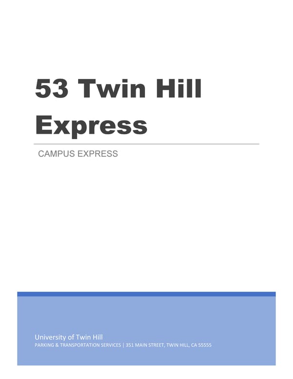 53 Twin Hill Express - Page 1