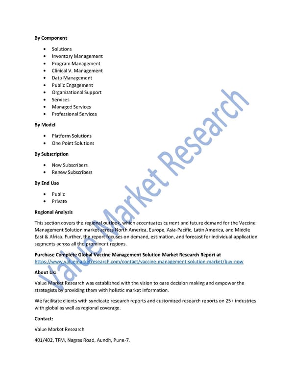 Vaccine Management Solution Market Size, Share, Growth Opportunity & Global Forecast to 2027 - Page 2