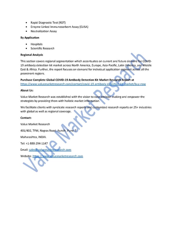 COVID-19 Antibody Detection Kit Market Size, Share, Global Forecast to 2027 - Page 2