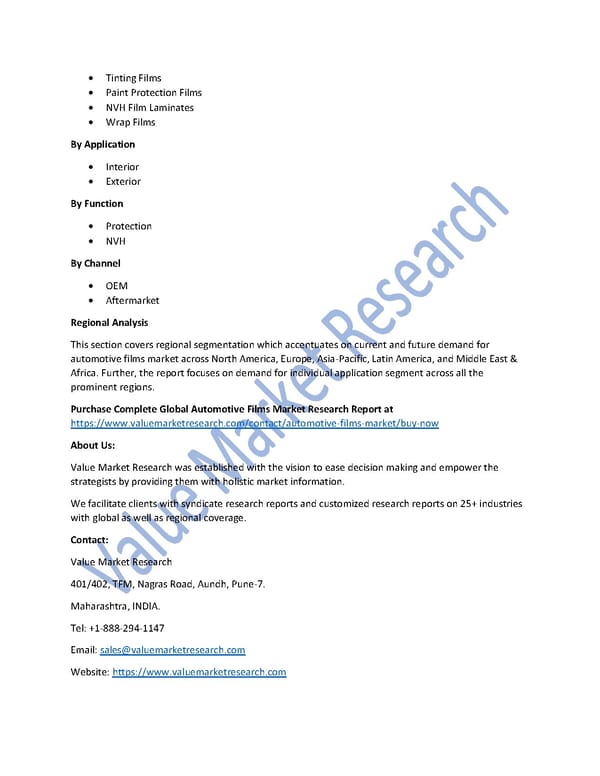 Automotive Films Market Size, Key Players, Global Forecast to 2027 - Page 2