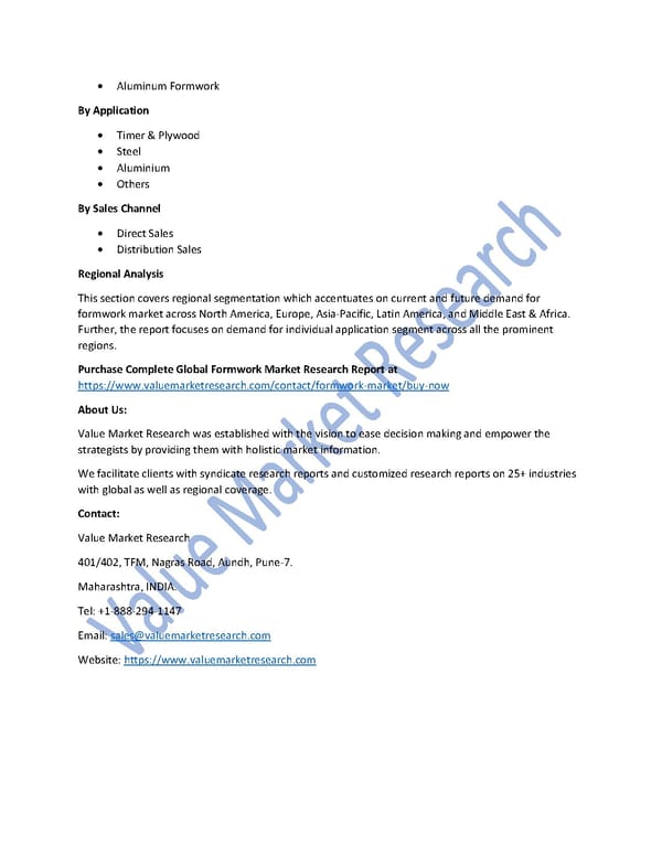 Formwork Market Size, Share, Analysis and Forecast to 2027 - Page 2