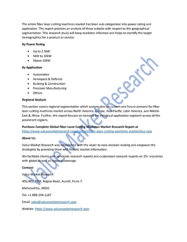 Fiber Laser Cutting Machines Market Size, Analysis and Forecast to 2027 - Page 2