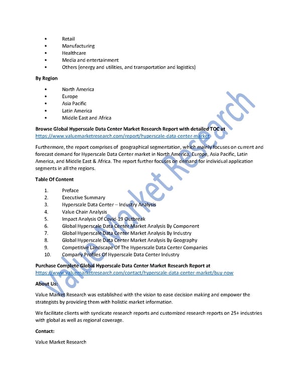 Hyperscale Data Center Market Size, Key Players, Global Forecast to 2027 - Page 2