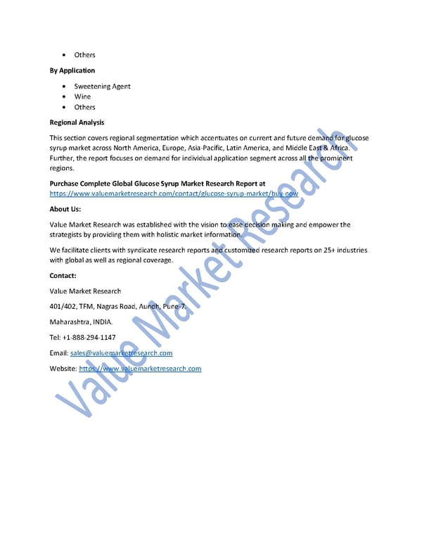 Glucose Syrup Market Size, Share, Analysis and Forecast to 2027 - Page 2