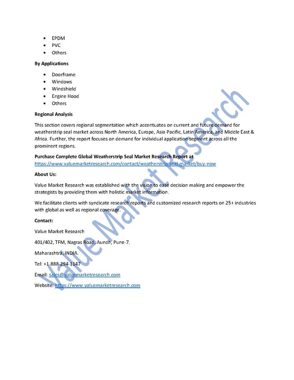 Weatherstrip Seal Market Size, Top Players & Forecast Report to 2027 - Page 2