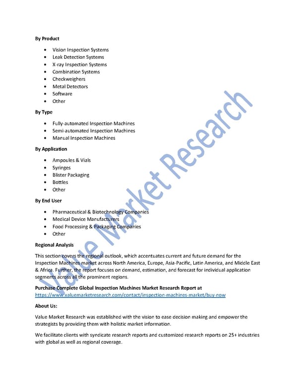 Global Inspection Machines Market - Page 2