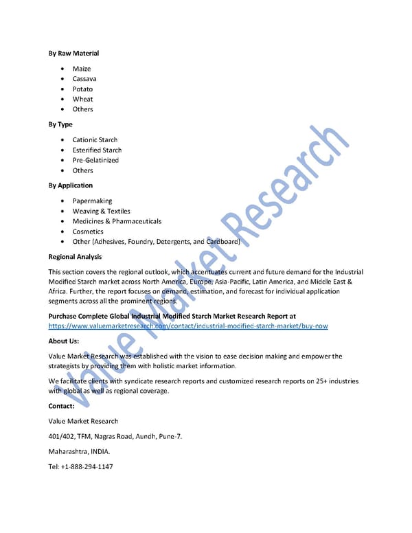 Global Industrial Modified Starch Market - Page 2