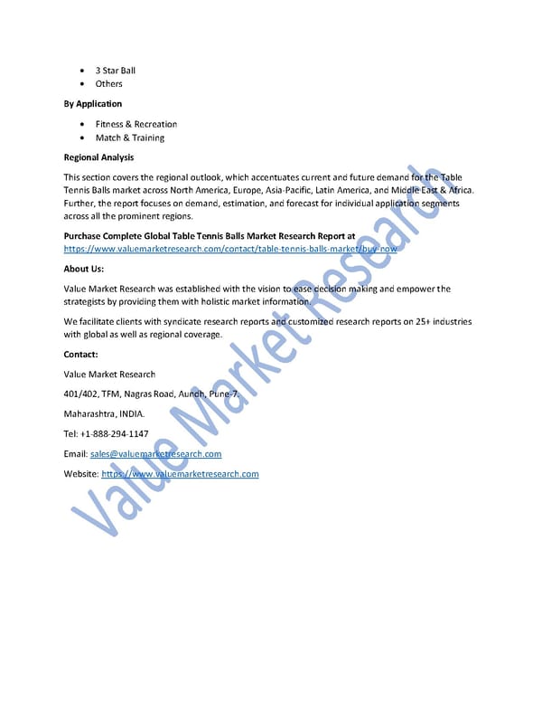 Table Tennis Balls Market Size, Share, Global Forecast to 2027 - Page 2