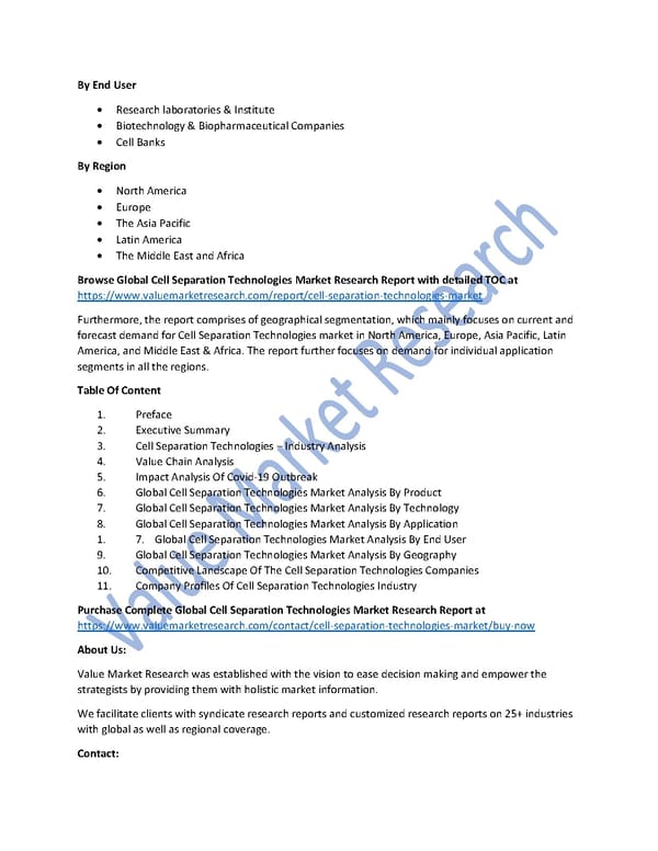 Cell Separation Technologies Market Size, Key Players, Global Forecast to 2027 - Page 2