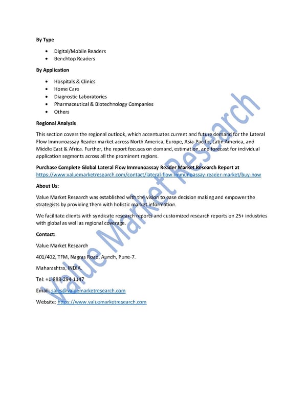 Global Lateral Flow Immunoassay Reader Market - Page 2