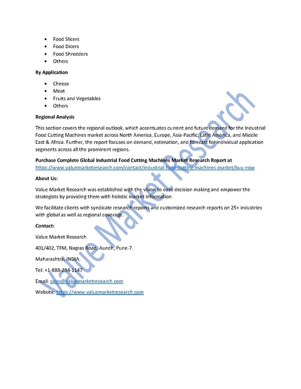 Industrial Food Cutting Machines Market Size, Analysis and Forecast to 2027 - Page 2