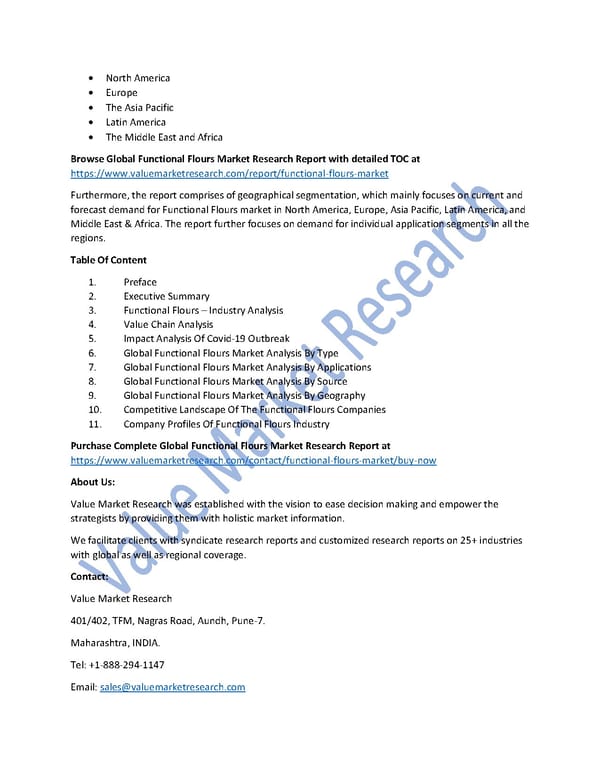 Functional Flours Market Size, Share, Analysis and Forecast to 2027 - Page 2